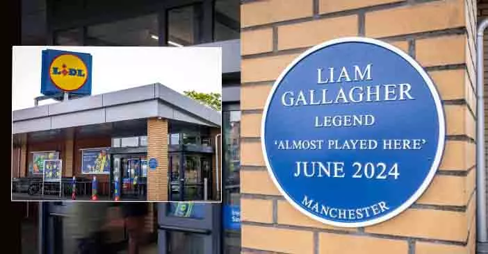 Liam Gallagher : une plaque à son nom posée au Lidl de Manchester