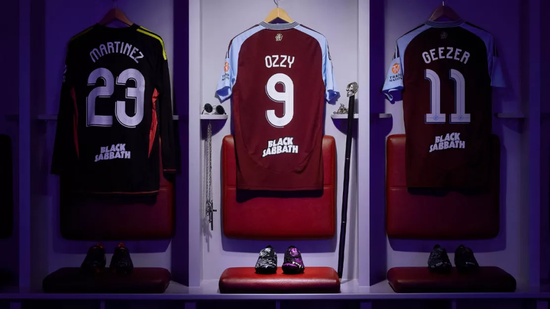 Black Sabbath et Adidas dévoilent une grande collaboration avec Aston Villa